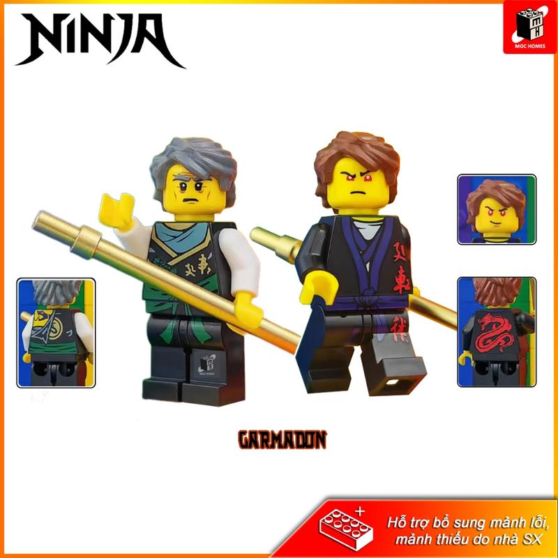 Đồ chơi lắp ráp minifigures 2 nhân vật Ninja go Young Garmadon và sư phụ Garmadon ninjago Toy Mô Hình Toy Mô Hình