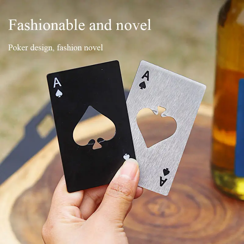 【Apligod】Spades A Bottle Opener Creative Stainless Steel Bottle Opener COD Poker Card Shaped Bottle Opener