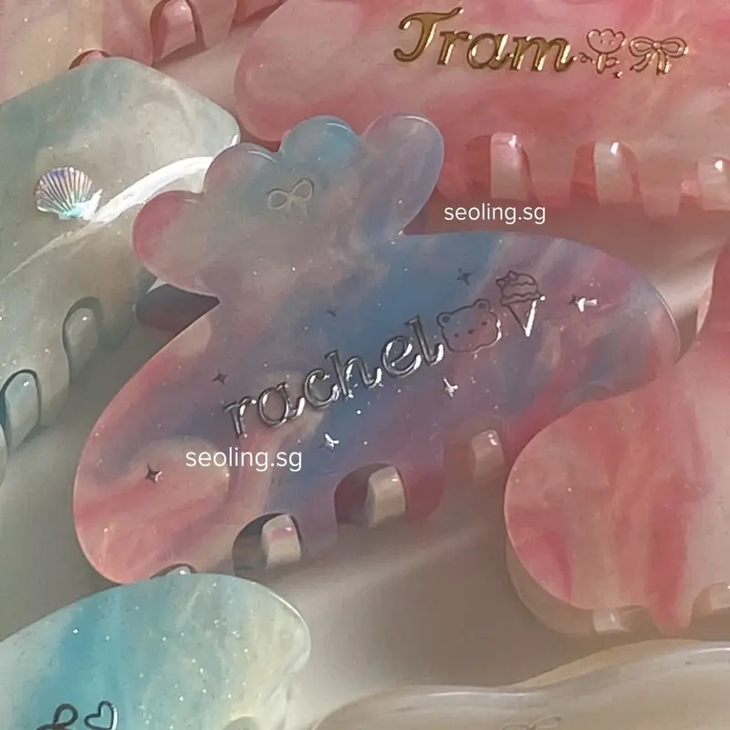 [seoling babi] [CHÍNH GỐC] [CUSTOM TÊN] [FREE TRANG TRÍ] Kẹp Tulip cánh bướm custom chữ ánh bạc ánh vàng tặng em bé xinh yêu độc quyền gói quà tặng sẵn 4