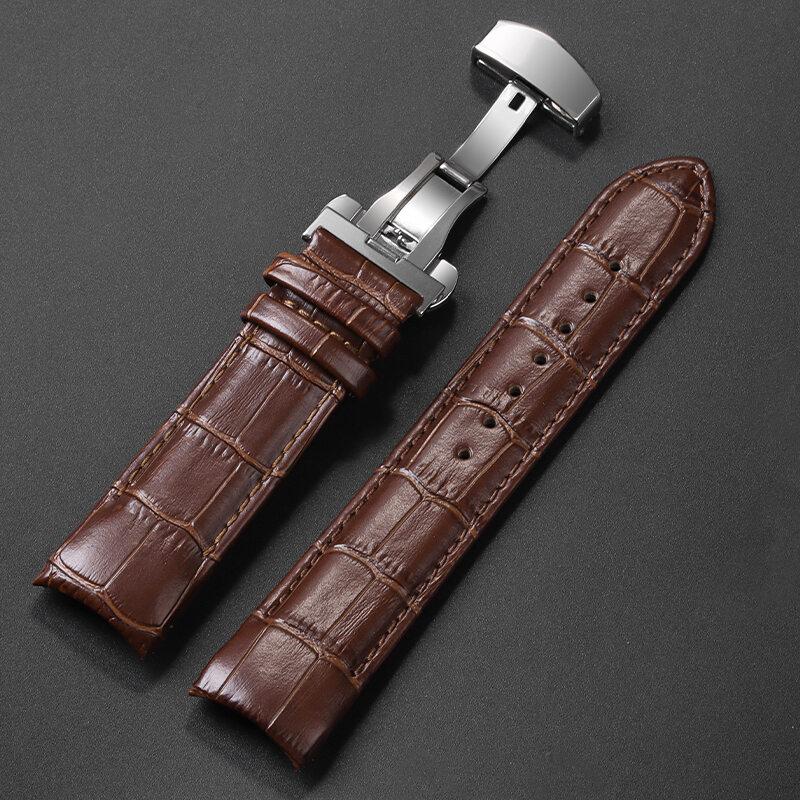  Dây Đeo Đồng Hồ Đầu Cong Dành Cho Dây Đeo Đồng Hồ Tissot 1853 COUTURIER T035627A T035407A T035439 Dây Đeo Nam Có Các Kích Cỡ 22mm 23mm Và 24mm. Nữ Móc Khóa Phụ Kiện Women 