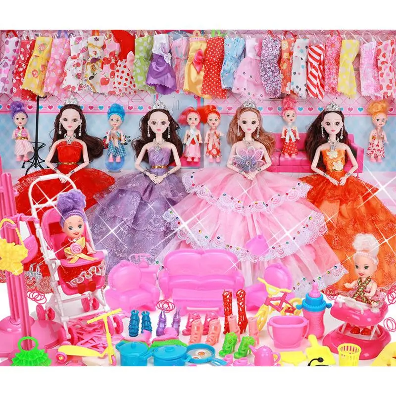 Bộ Búp Bê Barbie Merlot, Váy Nước Ngoài, Hộp Quà Lớn, Váy Cưới Công Chúa Cho Bé Gái, Nhà Chơi, Cửa Hàng Quà Tặng Đồ Chơi Trẻ Em