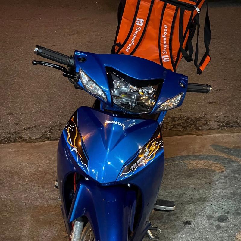 Tem lửa chế Wave 110 xanh đen Wave S- Tem decal 3 lớp Nhãn Dán - TikTok ...