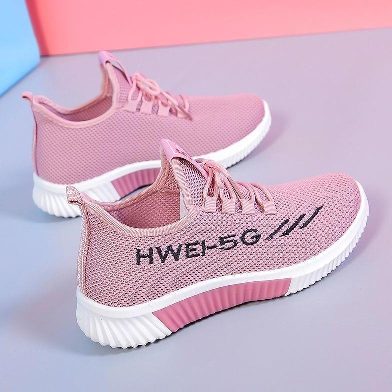 Giày Hợp Xu hướng Giày Vải Bắc Kinh Cũ Giày Thường Ngày Hàn Quốc Giày Chạy Bộ Giày Thể Thao Dệt Fly Nữ Hàng Mới Về