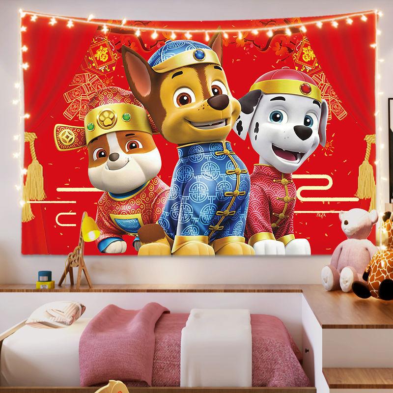 Product Introduction of Cartoon Anime Paw Patrol Hanging Cloth Children Room Bedroom Wall Dress up Cute Hanging Cloth Wall Decoration 27
