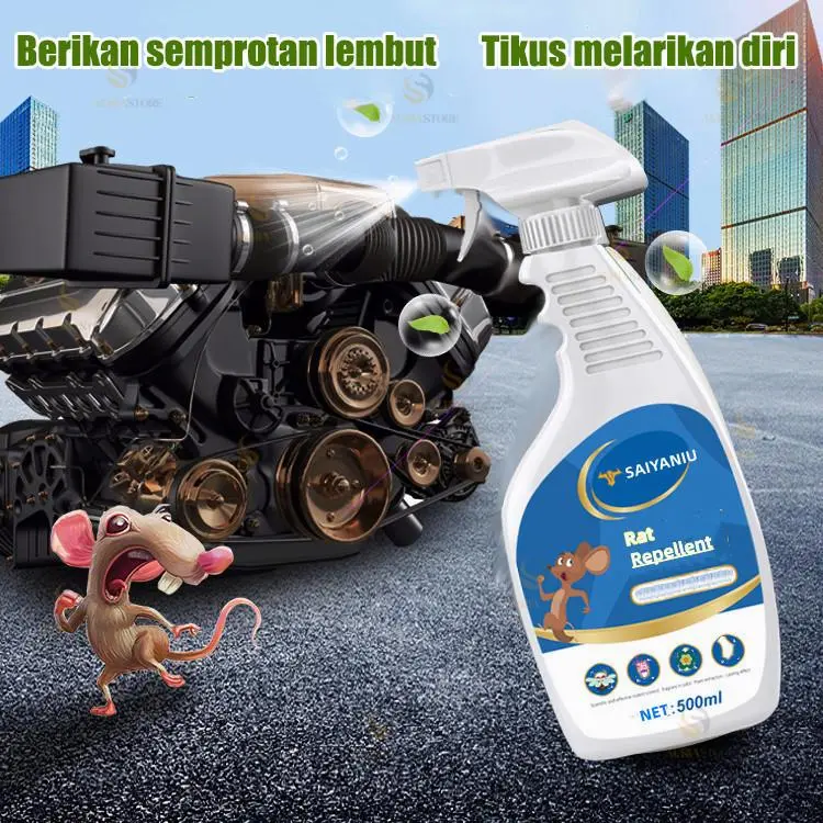 Pengusir Tikus Rumah Dapat Digunakan Di Mobil Dan Rumah Aman Dan Tidak Beracun Rat Repellent Cairan Anti Tikus Mobil Efektif mengusir tikus kecoa semut nyamuk dan laba-laba Semprotan Pengusir 5