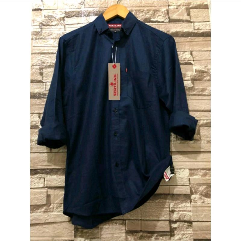TERUWUKKK KEMEJA POLOS PANJANG PRIA KASUAL Slim-fitting M L Xl Navy Pink Maroon Santai Grey 2