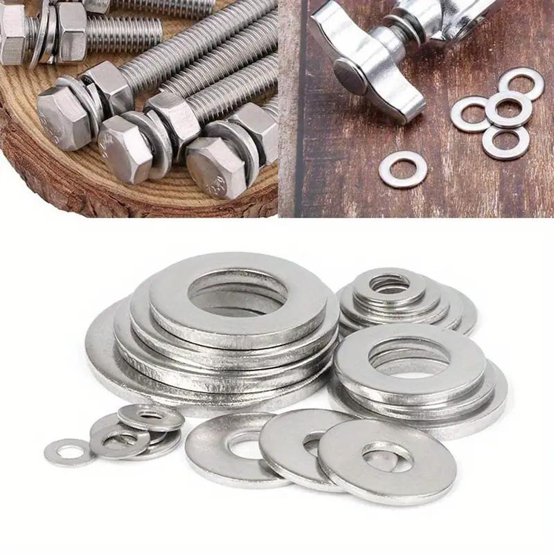 Product Introduction of Stainless Steel Washer Set, 180pcs/set M2 M2.5 M3 M4 M5 M6 M8 Flat Washer Assortment Kit, Durable and Sturdy Screw Accessories for Home and Office 3