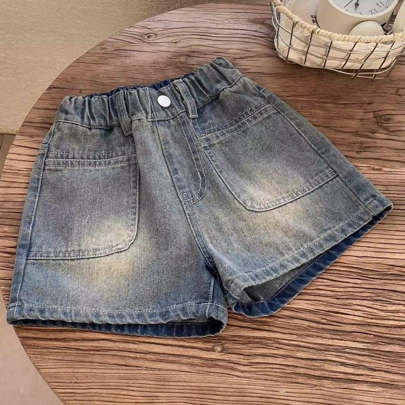 Product Introduction of Quần Short Denim, Cho Bé Gái, Hàng Mới Về Mùa Hè 2025, Phong Cách Hàn Quốc, Thường Ngày, Mỏng, Quần Nóng, Thích Hợp Cho Trẻ Mới Biết Đi Và Trẻ Em, Quần Túi Hộp Dễ Phối Đồ quần  đùi  cho  bé  gái  35  đến quần  đùi  rách  cho  bé  gái baggy  clothes  girls 10