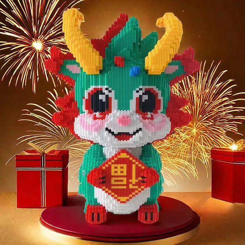 Đồ Chơi Khối Xây Dựng, Dragon Đẹp Trai Mới, Siêu Lớn, Thiết Kế Linglong Núi Và Biển, Quà Tặng, Đồ Trang Trí Ba Chiều, Tương Thích Với Các Khối Xây Dựng Khác 5