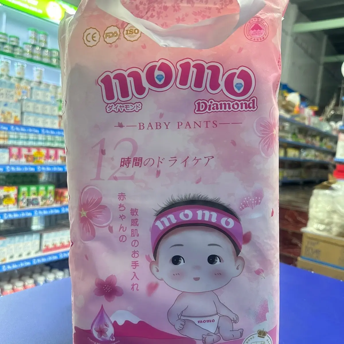 Tã dán, quần Momo Diamond organic tinh chất hoa anh đào