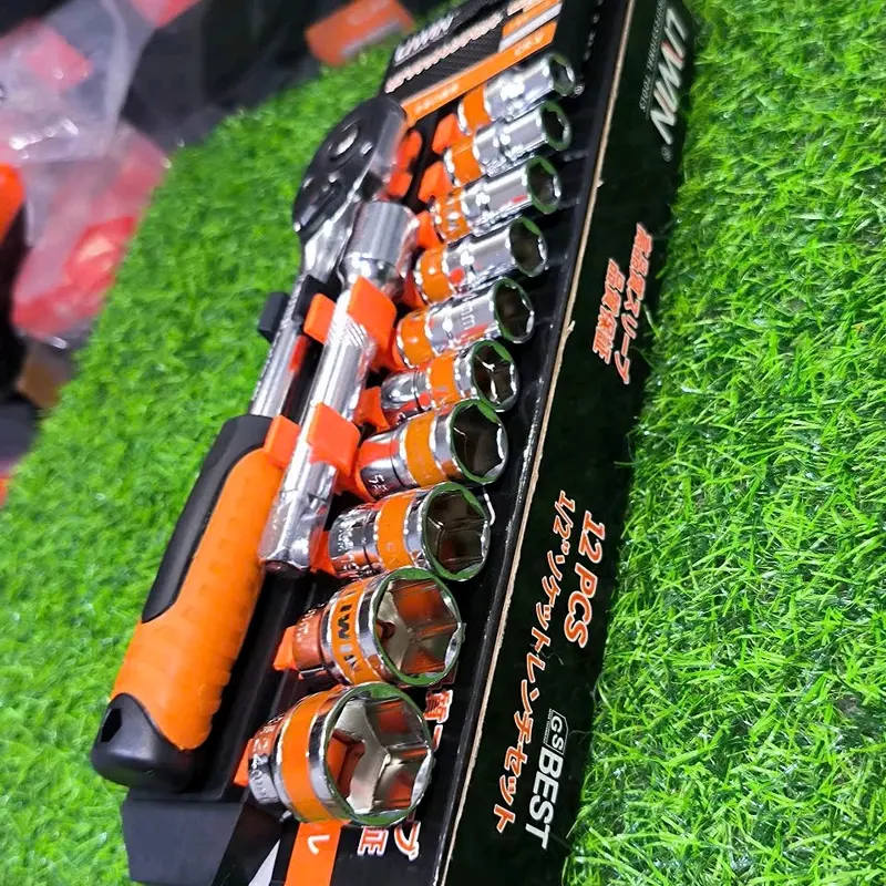 Bộ Đầu Tuýp 8-24mm Tay Siết Tự Động 12 Chi Tiết Loại Lớn 1/2 6