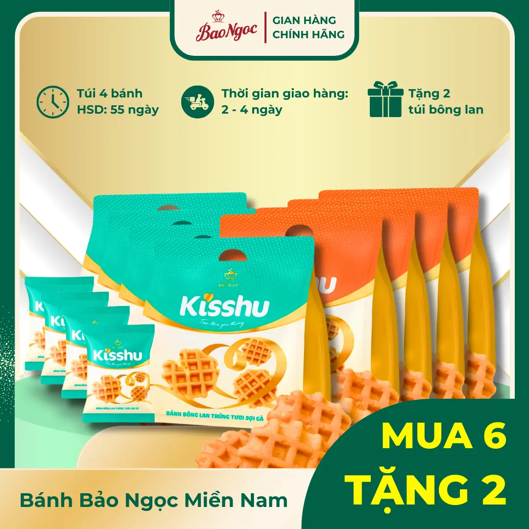 [COMBO Mua 6 Tặng 2] Bánh Mì Bông Lan Sợi Gà, Sợi thịt BBQ Tiếp Sức Cho Cả Ngày Năng Động, Bánh Mì Tươi Bảo Ngọc