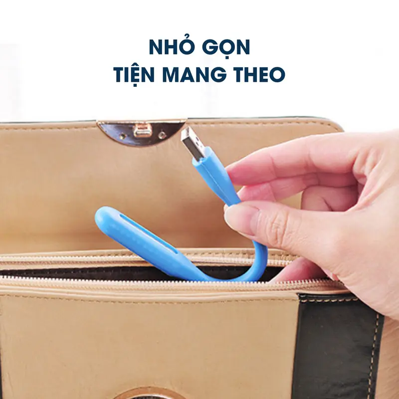 Đèn led usb mini siêu sáng HOTECH phụ kiện cắm cổng USB sạc dự phòng laptop vỏ nhựa dẻo có thể gập gọn tiện lợi DU03H 6