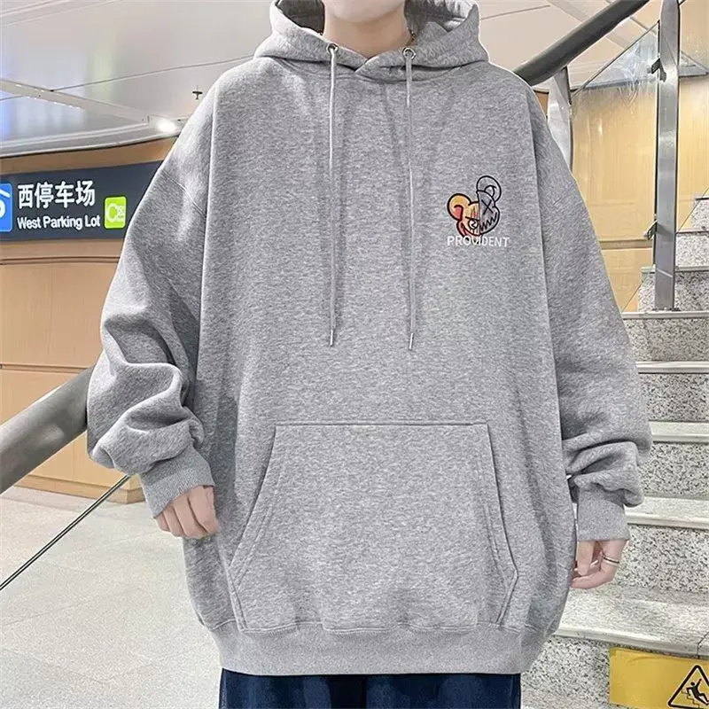 Hoodie Jumbo Bigsize PROVIDENT Jaket Fleece Korean Style Wanita Pria Oversize 6XL 5XL 4XL 3XL 2XL XL L M S Sweater Unisex Keren Distro  Hitam Crewneck Zipper 4