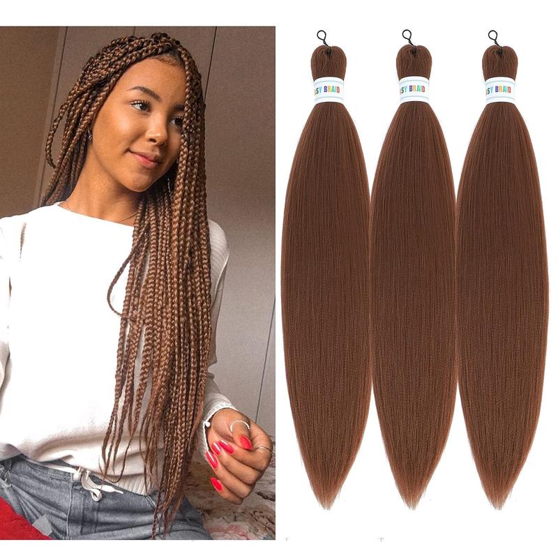 Auburn Brown Braiding Hair Pre Stretched,Top Synthetic Pre Stretched ...