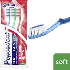 PEPSODENT SIKAT GIGI BRILIAN SIKAT GIGI LEMBUT ISI 3