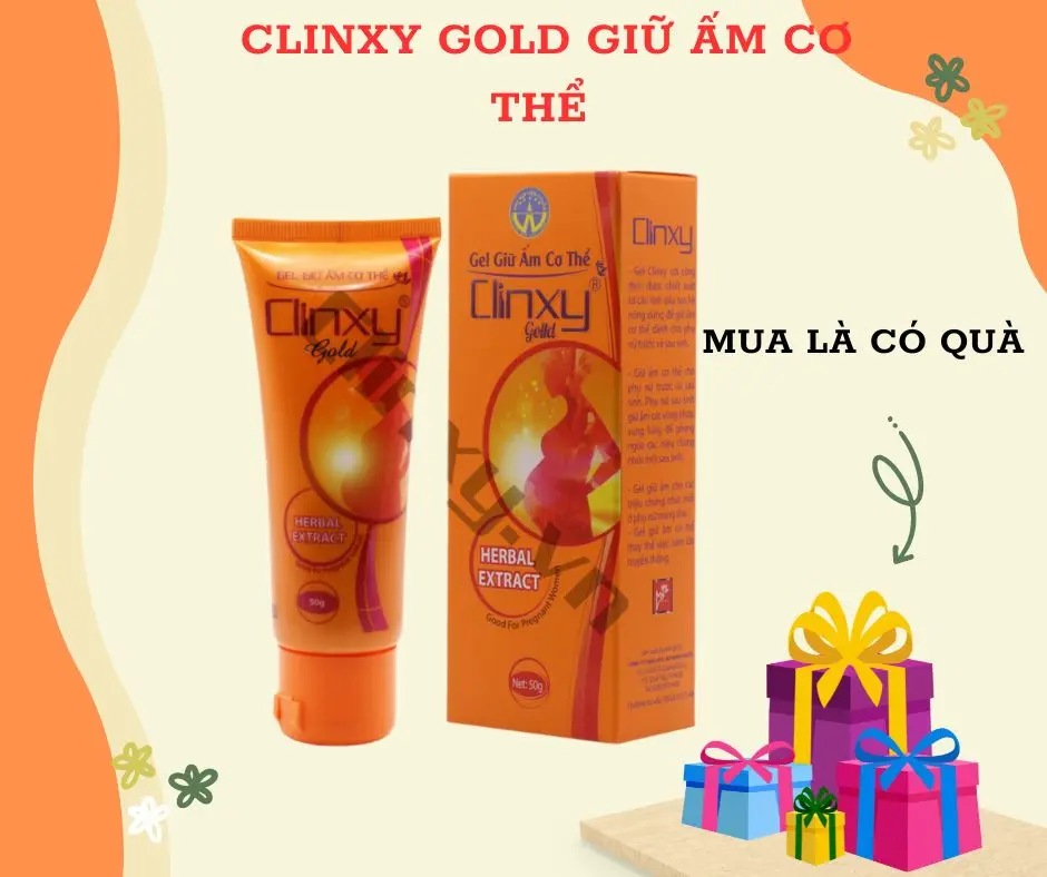 CLINXY GOLD - Gel giữ ấm cơ thể phụ nữ trước và sau sinh - tuýp/50g - MINH PHƯỚC