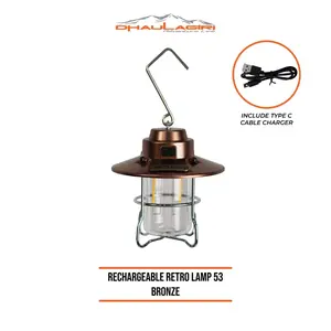 Lampu Tenda Charger Cas Retro Camping Lamp 53 Dhaulagiri Rechargeable