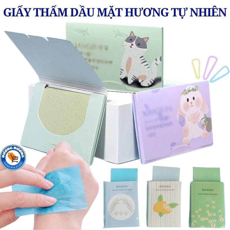 COMBO 10 Hộp 500 Tờ Giấy Thấm Dầu Vệ Sinh Da Mặt Loại Bỏ Dầu Dư Thừa Trên Da Hương Dịu Nhẹ Nhỏ Gọn Bỏ Túi Mỹ Phẩm