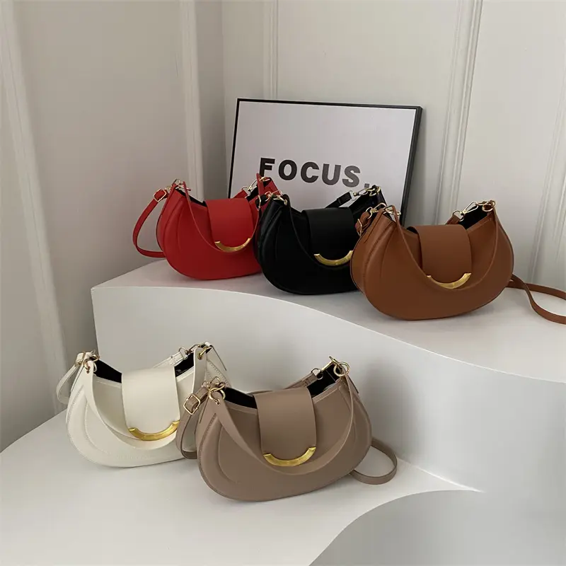 New Women's Bag Solid Color Fashion Crossbody Bag Shoulder Bag