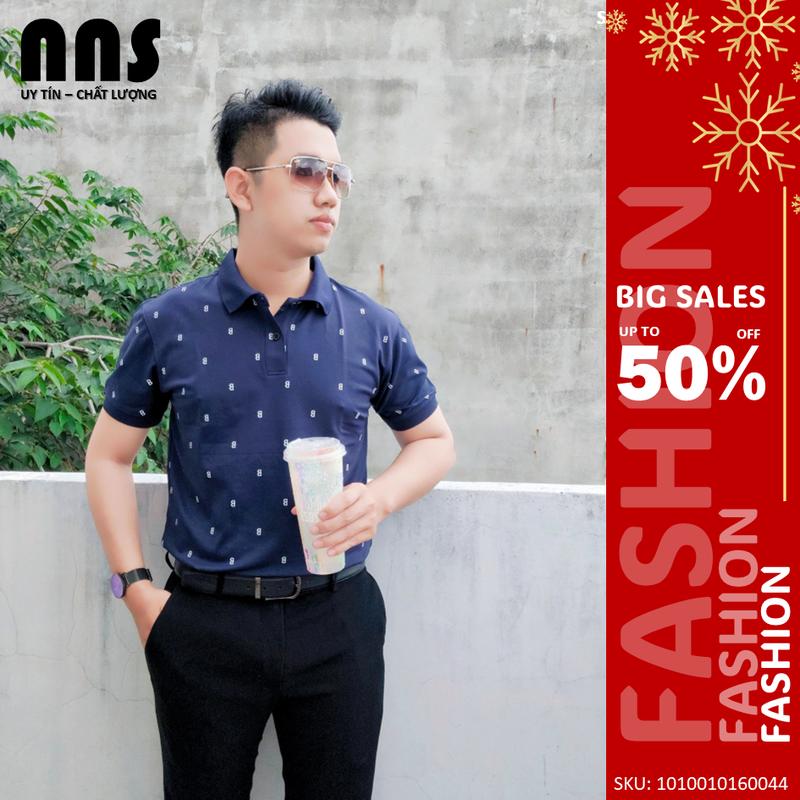 NNS Áo Polo Sticker Chữ B Chất Vải Poly Loại Một (Đen, Xanh, Trắng) Menswear Nam Có Cổ 5