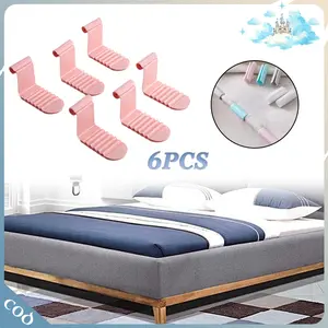 -6pcs- Klip Seprai Model Terpisah Anti Slip 3 Warna Netral Kuat Rapi Untuk Sprei Bed Cover Premium