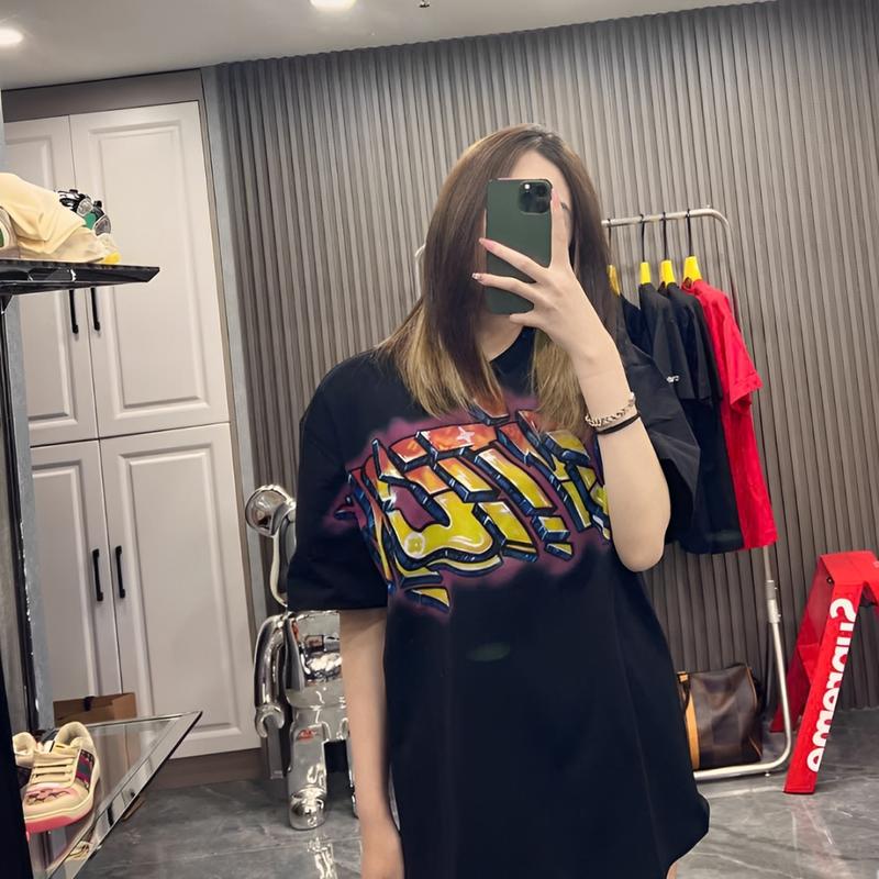 Áo Ngắn Tay LVT Chữ Phối Màu Cực Chất From Đẹp Mẫu Mới Cổ Tròn Unisex Menswear Nam 1