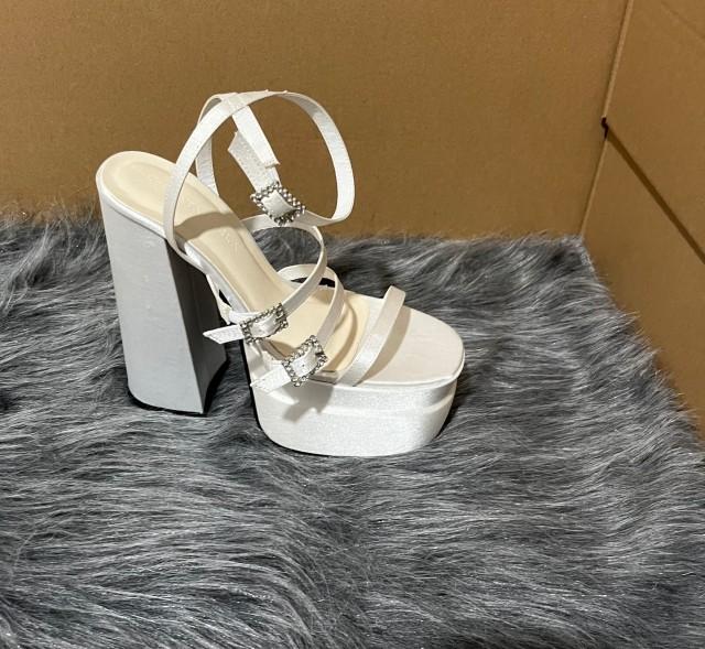 Product Introduction of giày cao gót nữ sandal 15cm chất vải satin bóng mịn êm chân 7