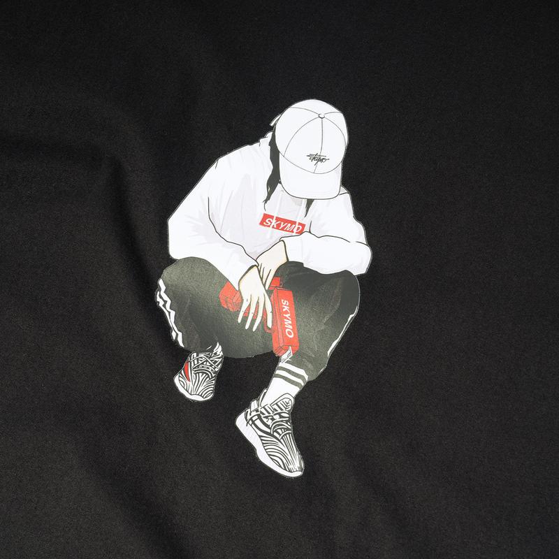 Skymo Apparel Tshirt Hype 1 Black Kaos Combed Lembut 2