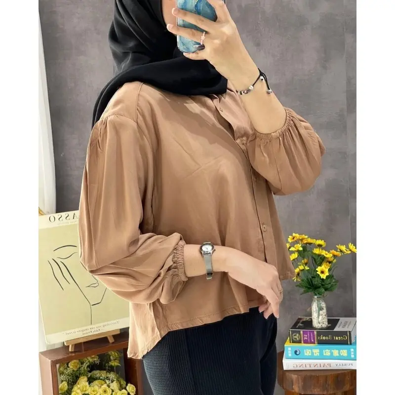KEMEJA HEXA RAYON TWILL KEMEJA CROP RAYON TWILL LENGAN PANJANG