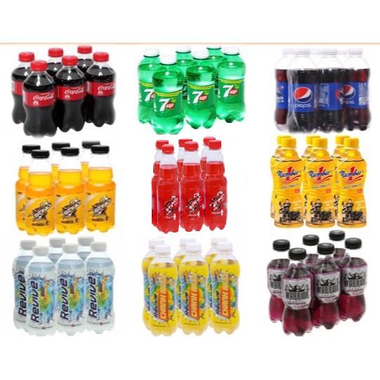 Lốc 6 Chai Nước Giải Khát Nước Ngọt Có Ga Coca 7up Pepsi Sting Number One Revive Warrior