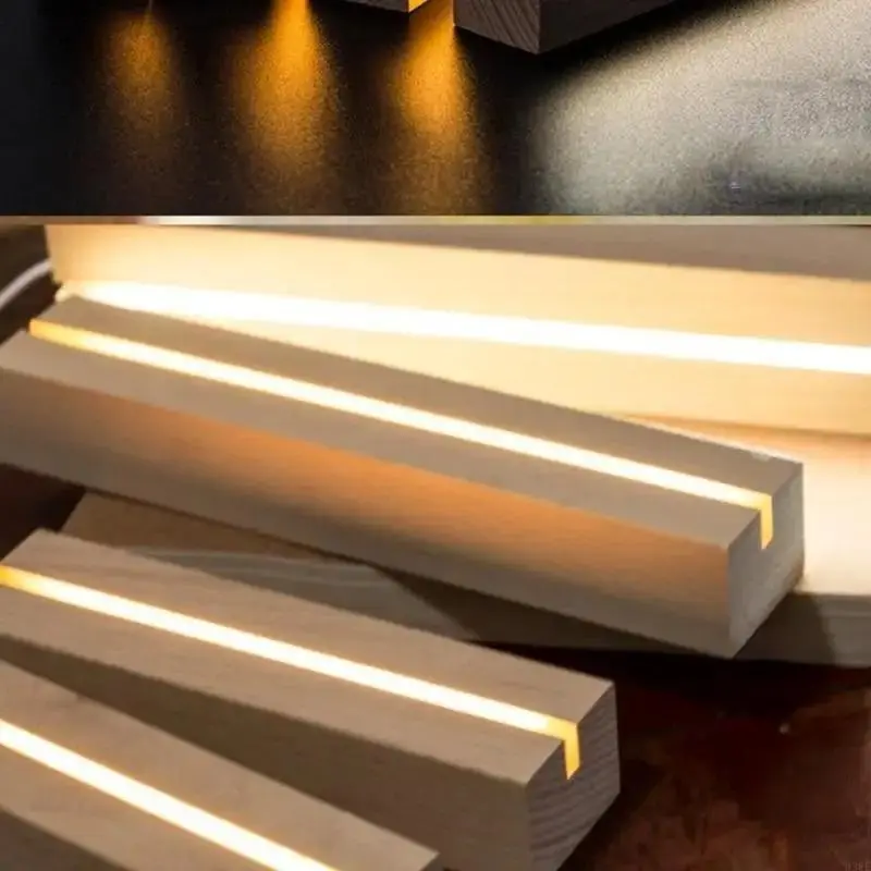 USB Lighted Stand Display Bases Lamp Holder Rectangular LED Base Strip ...