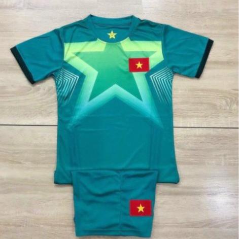 [CÓ IN TÊN] Bộ áo bóng đá trẻ em VIET NAM XANH đủ size cho bé 8-65kg, chất thun lạnh thoáng mát Top Kids Sports