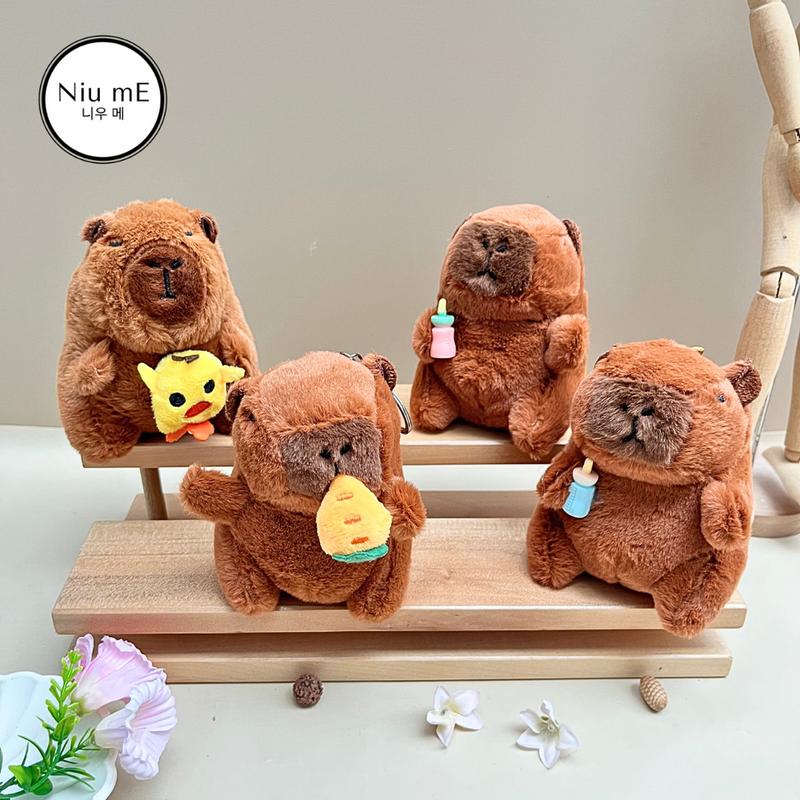 Gantungan Kunci Capybara Ingus Ayam Capybara Keychain Bag Charm Lucu Unik Plush Kado Hadiah Ulang Tahun Boneka Hiasan Capibara / Kapibara / Capybarra Bisa COD 1