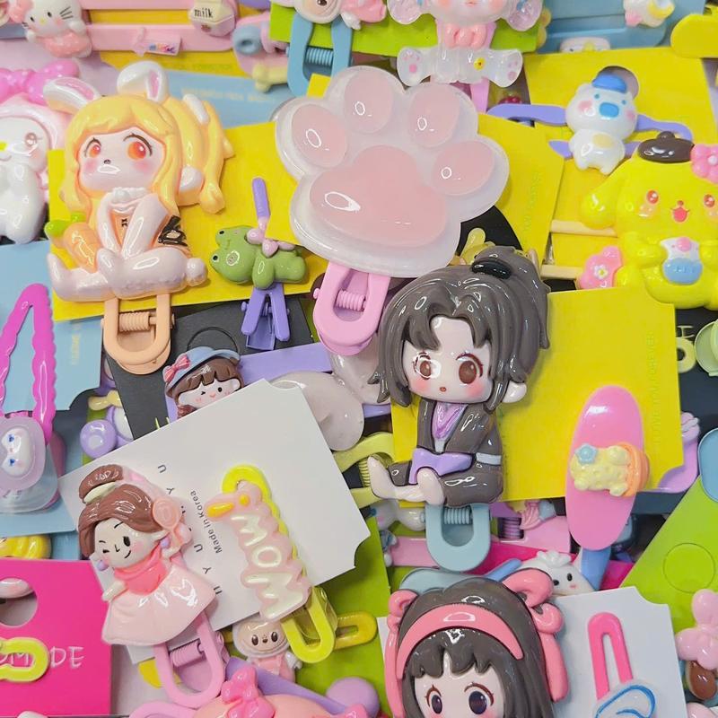 Livestream Kẹp Tóc Nữ To Và Nhỏ Có Card Màu - Đính Charm Nhiều Màu Sắc Rất Dễ Thương - Phụ Kiện Tóc Xinh Xắn Phong Cách Độc Đáo