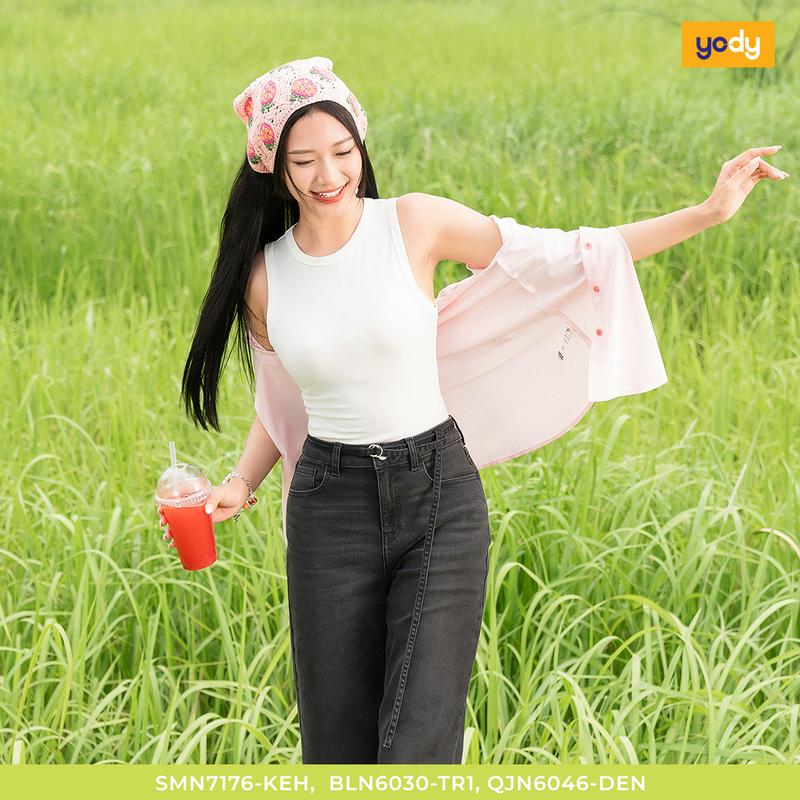[ Flash sale ] YODY Áo 3 Lỗ Nữ Thun Rip Nhiều Màu BLN6030