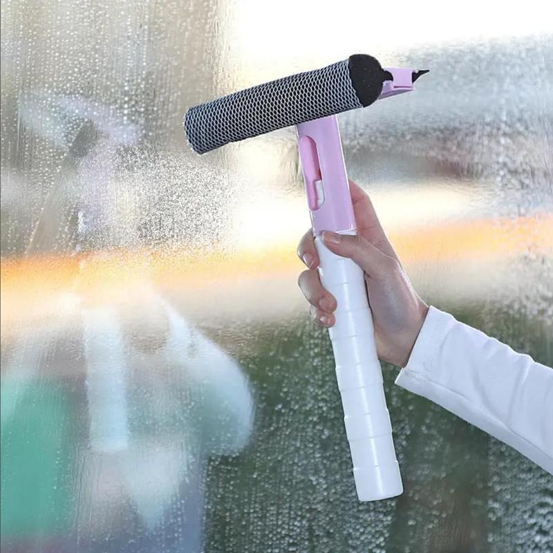 Product Introduction of Bàn Chải Làm Sạch Cửa Sổ, Gạt Nước Kính 3 Trong 1, Cho Phòng Tắm, Gương Và Cửa Sổ, Có Bình Xịt, Hai Mặt, R6Z7 43