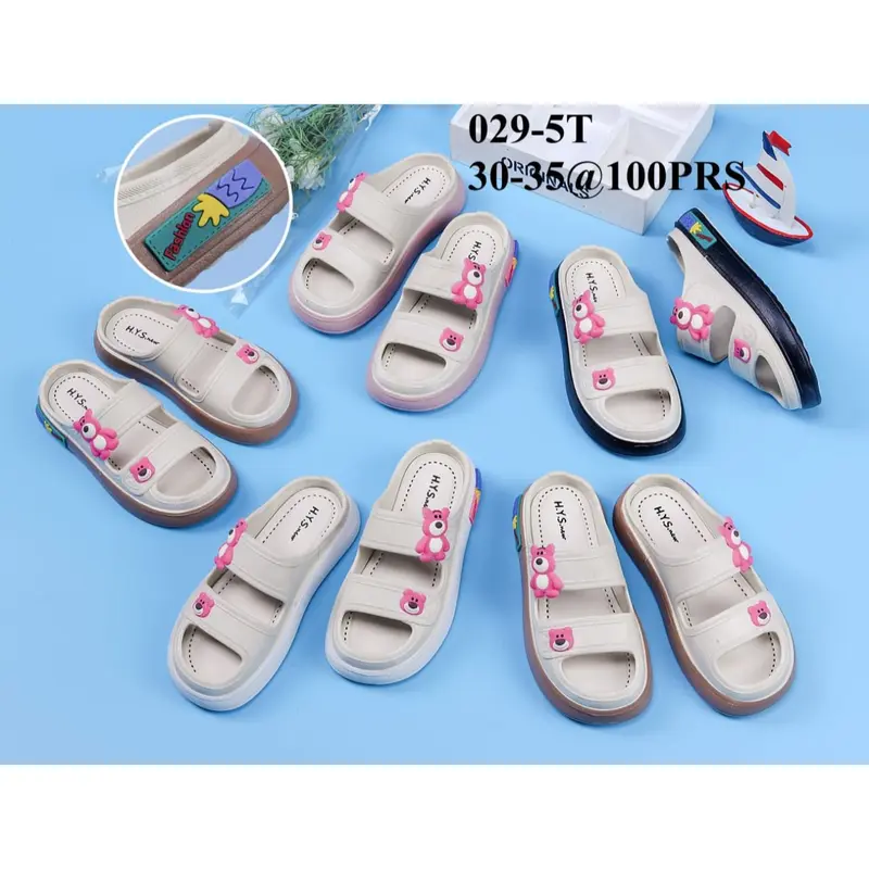 Sandal Slop Anak Lotso Teddy Bear Karet Fashion Kaki 6