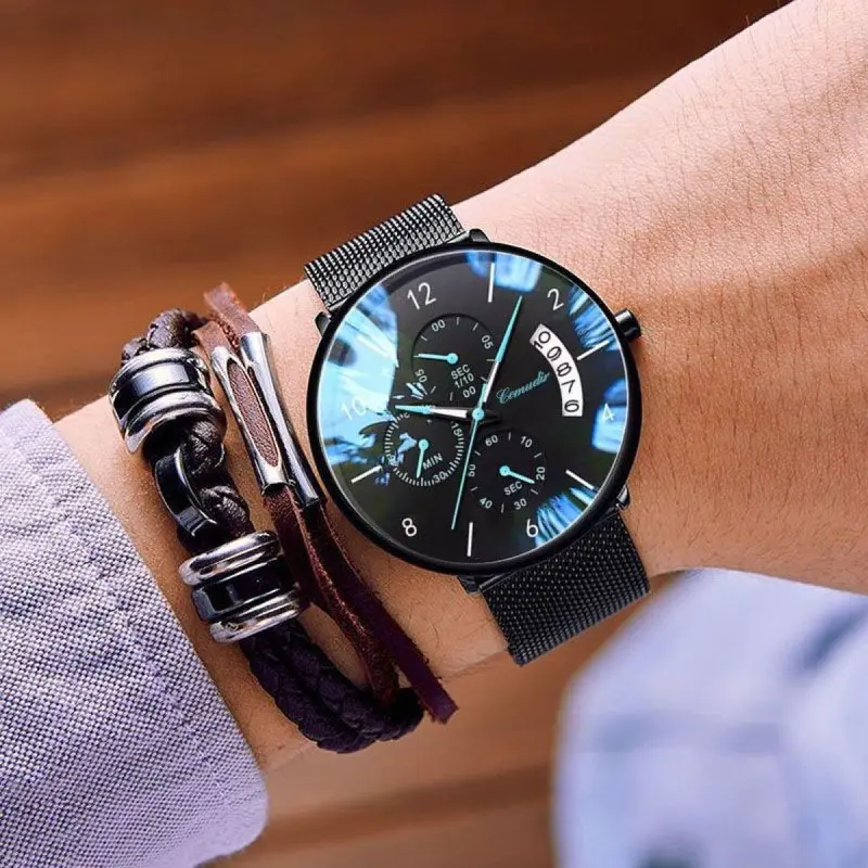 Đồng Hồ Nam - Đồng Hồ Thể Thao Chống Nước, Không thấm nước lịch chức năng YY1003 Đeo Tay Watch Titan 1