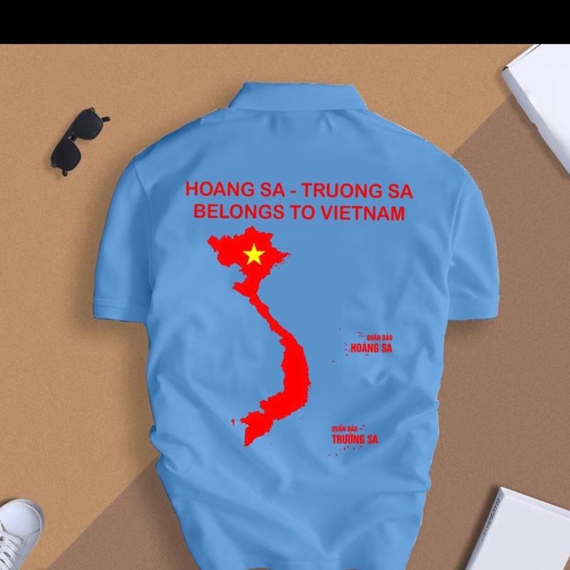 Áo polo K-love bản đồ Việt Nam, chất liệu polyeste, thoáng mát, co dãn, không nhăn không xù - Shirt, Menswear 0