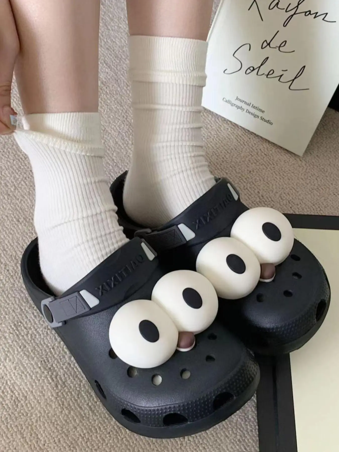 Kawaii Cute Cartoon Eye Design Shoe Decoration, Comfort Diy Shoes Decorations for Clogs, 2024 New Trendy Cute Shoes Accessory