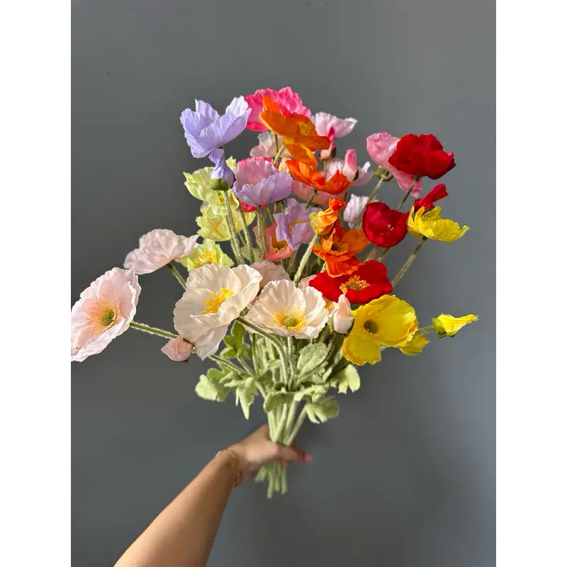 bunga palsu BUNGA ARTIFICIAL POPPY