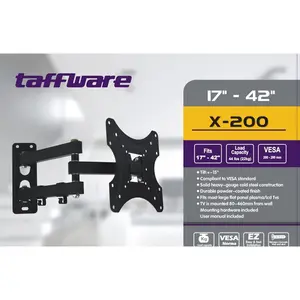 [HOME COMFORT] - Taffware Telescopic TV Bracket 2.5m 200 x 200 Pitch for 17-42 Inch TV - Black Besi