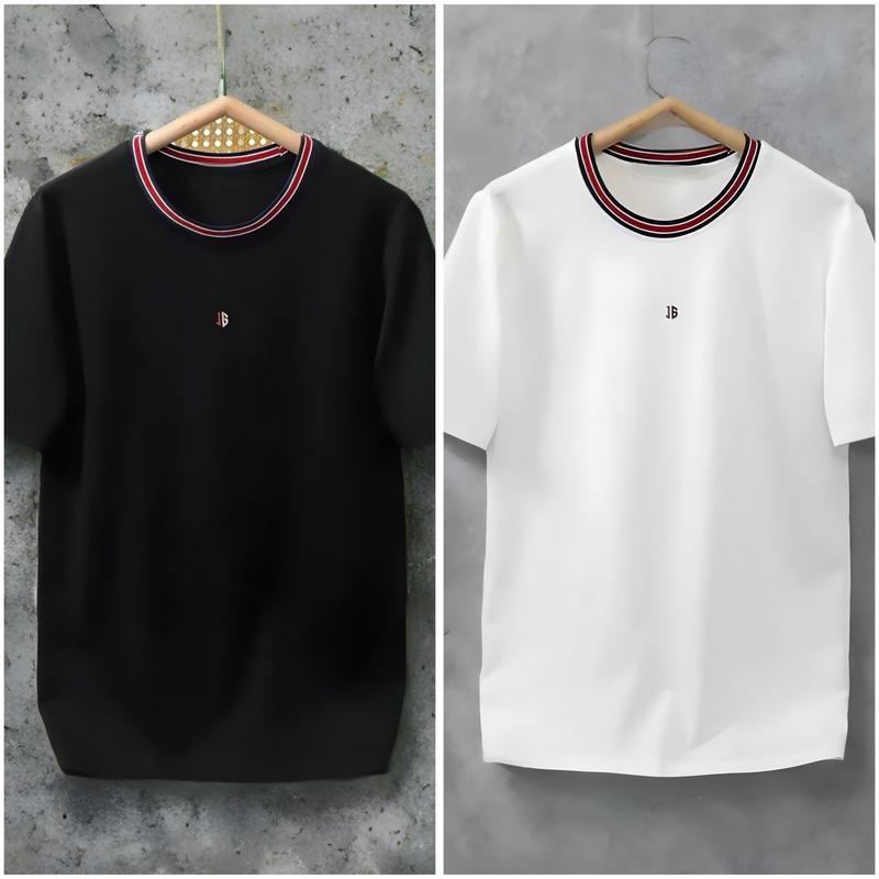 Áo Thun Nam Nữ Boy Phố Thêu Họa Tiết phối  Viền cổ Form Chuẩn Chất Vải Cotton Dày Dặn Co Giãn 4 Chiều Mẫu Mới Nhất HotTend Menswear Cổ Tròn - Jean, Nhung