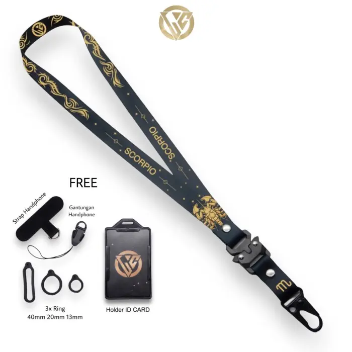 Discount Lanyard Craft Zodiak Series Gold V2 Free Holder Oring Gantung Hp Original 1