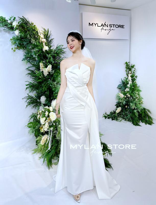 Đầm thiết kế chất tafta nhập 2681556 4