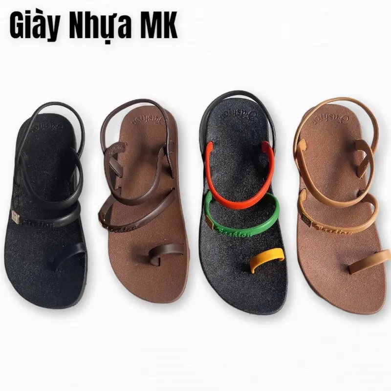 Giày Sandal nữ đi mưa xỏ ngón 2 dây ngang siêu êm siêu bền mang đi học đi làm đi chơi - GL039