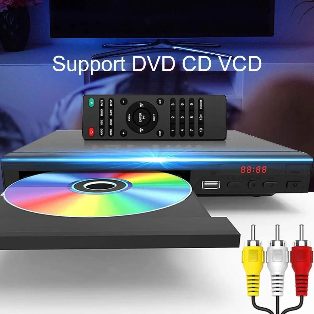 Đầu phát DVD gia đình TV kỹ thuật số, chất lượng cao, đầu phát CD, đầu phát đĩa video