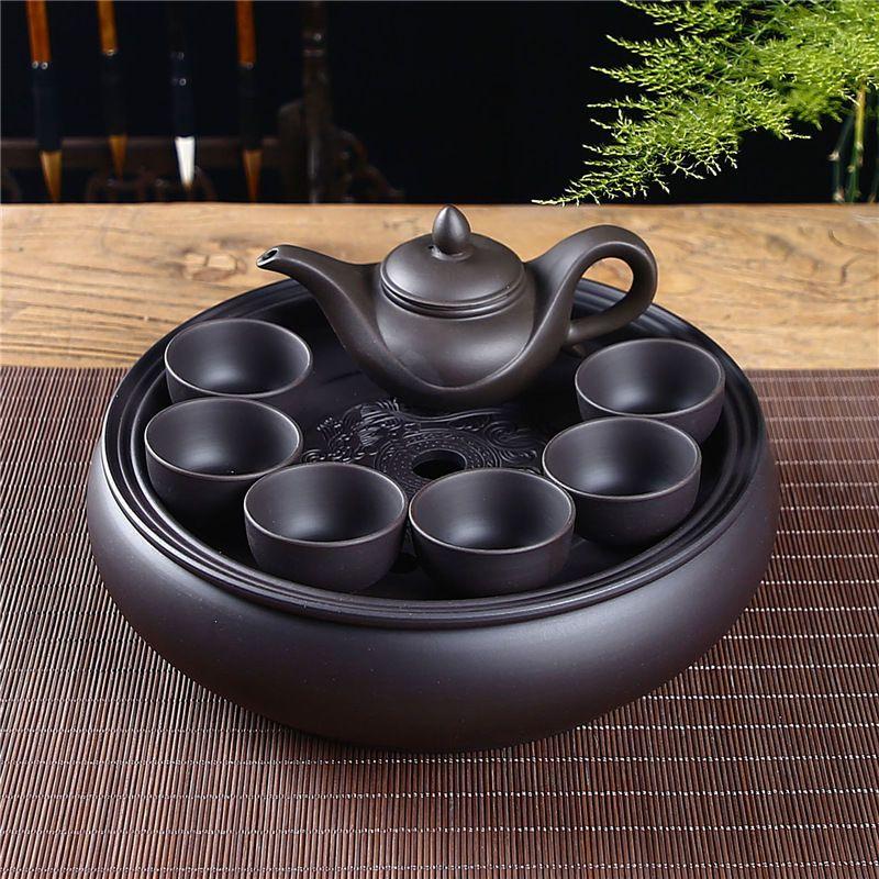 Product Introduction of Bộ Ấm Trà Kung Fu Bằng Tách Trà Tử Sa, Dành Cho Sử Dụng Tại Nhà Và Văn Phòng, Bộ Pha Trà Đơn Giản, Có Khay Trà Bằng Gốm, Ấm Trà, Cốc Trà Đi Kèm bộ  pha  matcha bộ  ấm  chén  biết  bay  nguyễn  văn  nghĩa 0