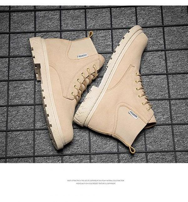 Product Introduction of Giày Nam, Cổ Cao Và Cổ Cao, Màu Trắng, Cỡ Nhỏ 35, Boot Công Nhân, Cỡ 38, Thích Hợp Cho Mùa Thu Và Mùa Đông, Bốt Da Tạo Mẫu Tóc, Bốt Martin, Cho Nam 25